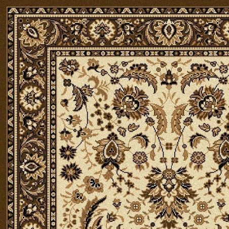 Tappeto persiano Tabriz classico passatoia floreale crema-marrone 13720