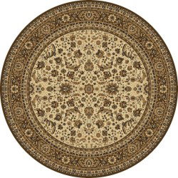 Carpet classico Tabriz classico rotondo floreale crema-marrone 13720