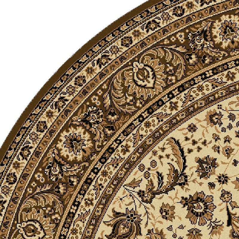 Carpet classico Tabriz classico rotondo floreale crema-marrone 13720