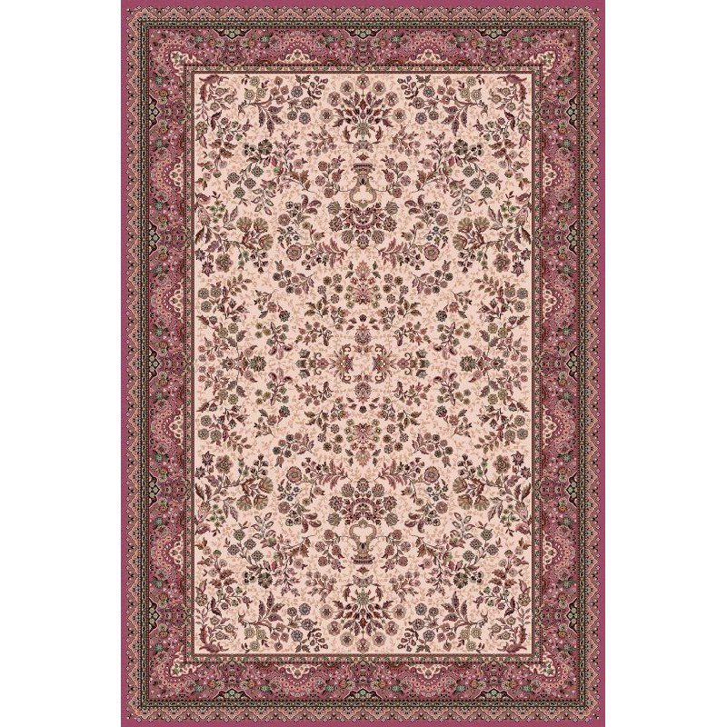 Carpet classico Isfahan lana crema-rosa 1236