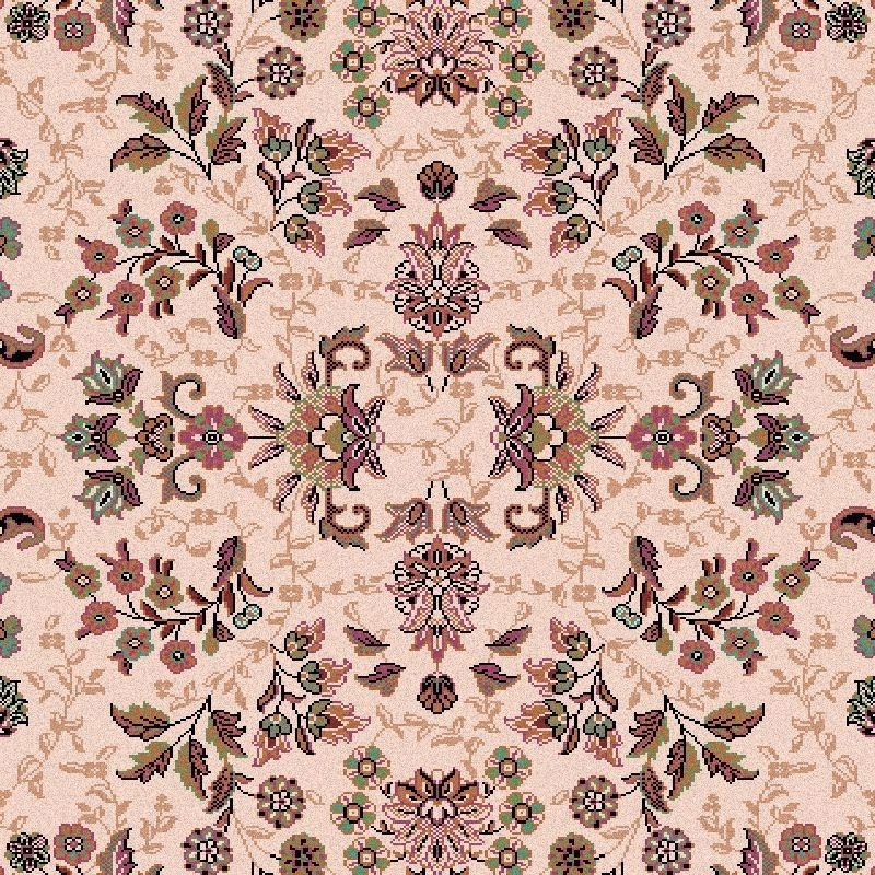 Carpet classico Isfahan lana crema-rosa 1236