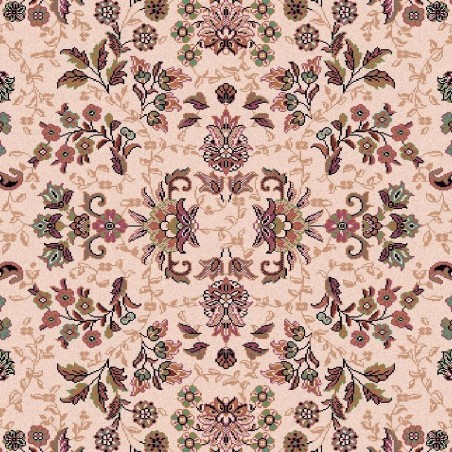 Carpet classico Isfahan lana crema-rosa 1236