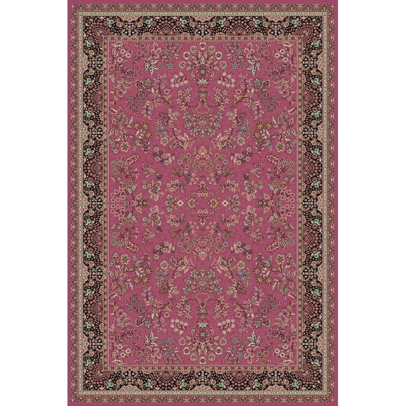 Carpet classico Isfahan lana rosa 1236
