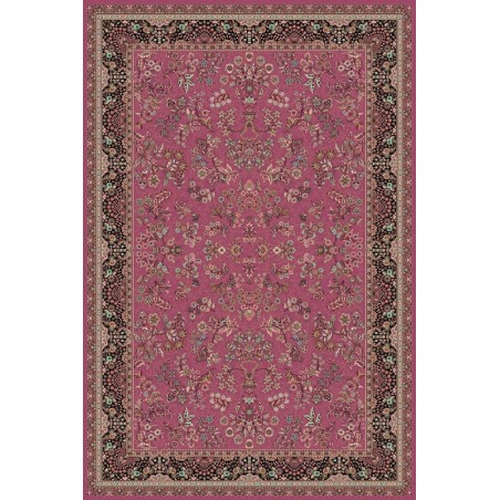 Carpet classico Isfahan lana rosa 1236