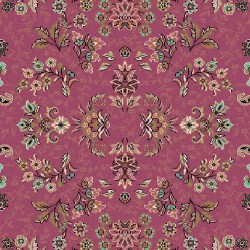 Carpet classico Isfahan lana rosa 1236 2