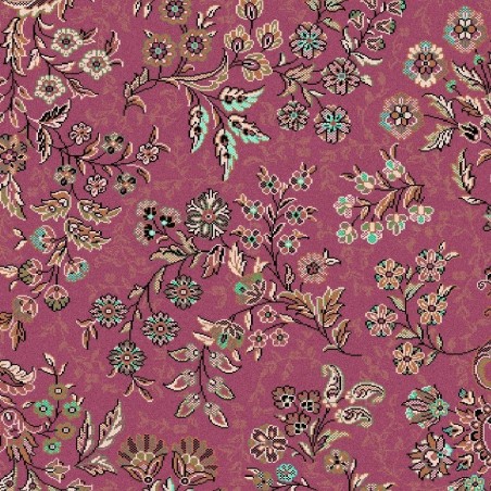 Carpet classico Isfahan lana rosa 1236