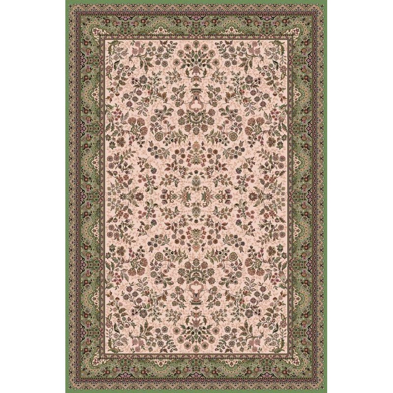 Carpet classico Isfahan lana crema-verde 1236