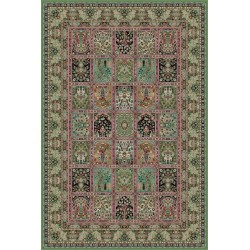 Carpet classico Qum formelle lana verde 1258