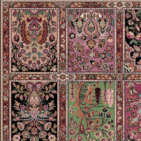 Carpet classico Qum formelle lana rosa 1258
