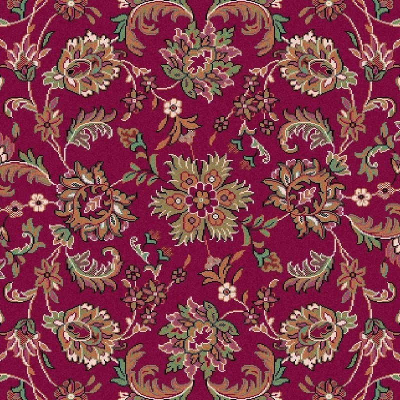 Carpet classico Isfahan lana rosso 1276-677