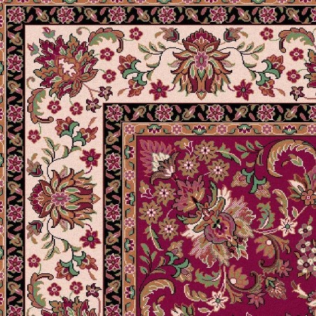 Carpet classico Isfahan lana rosso 1276-677