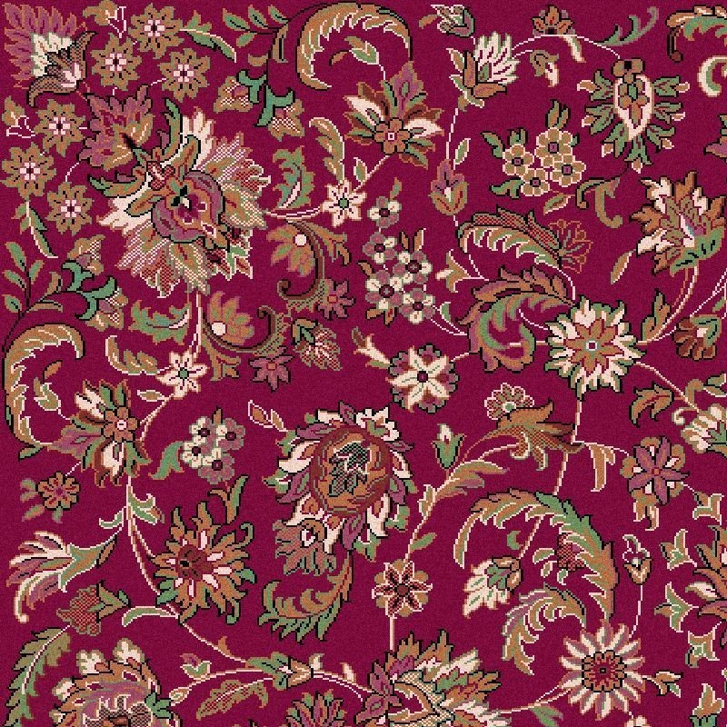 Tappeto persiano Isfahan lana rosso 1276-677