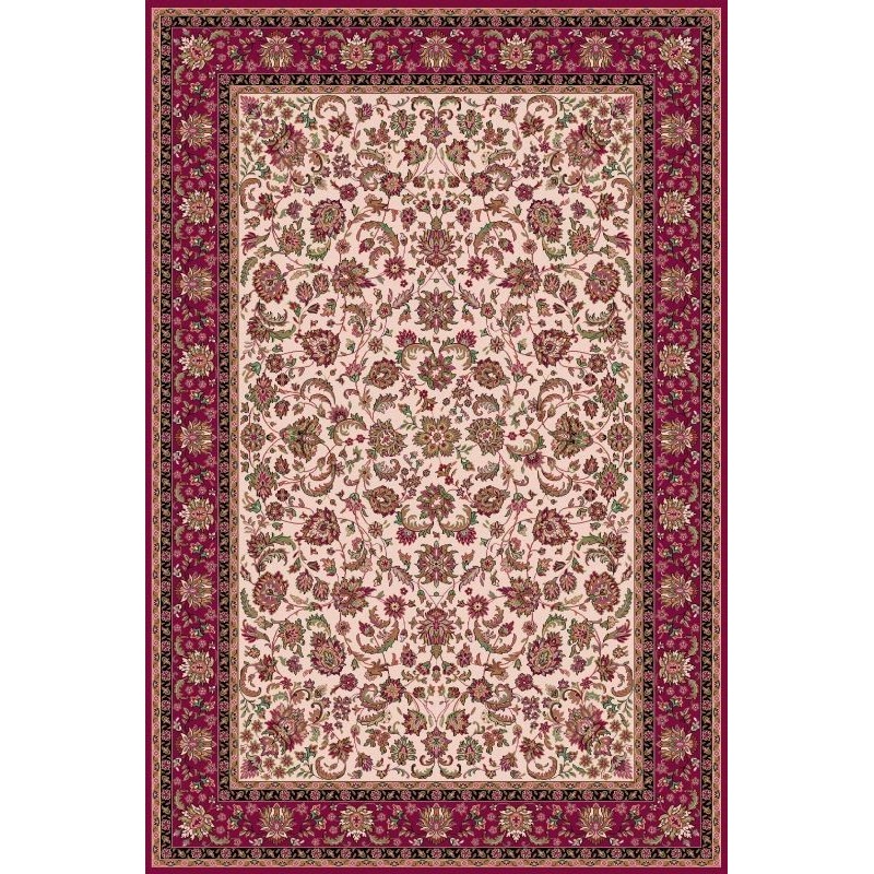 Carpet classico Isfahan lana crema-rosso 1276-680