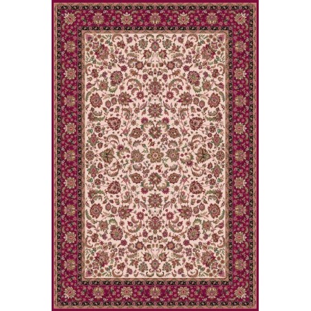 Carpet classico Isfahan lana crema-rosso 1276-680