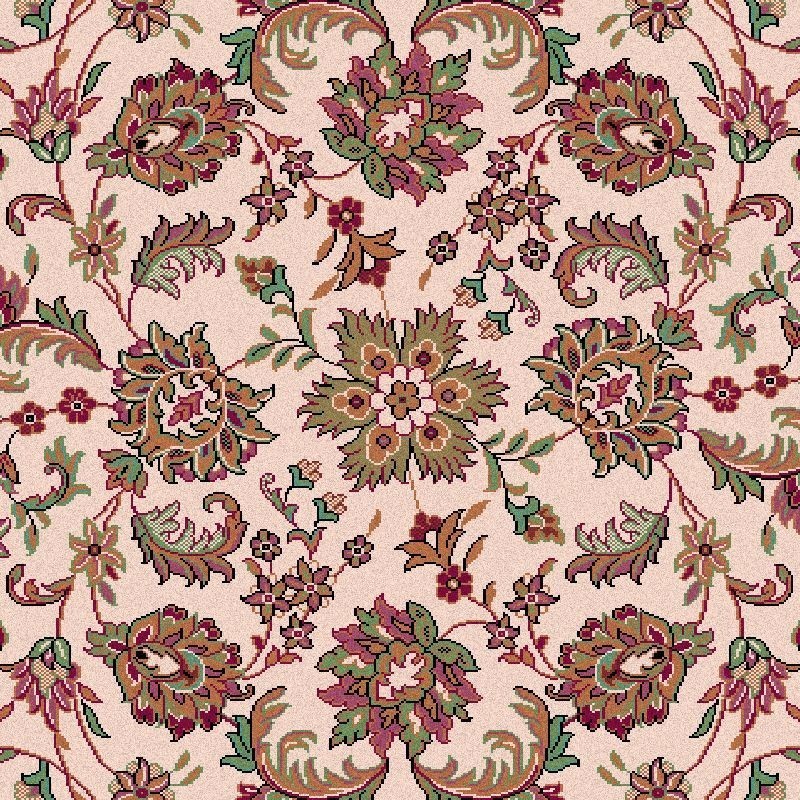 Carpet classico Isfahan lana crema-rosso 1276-680