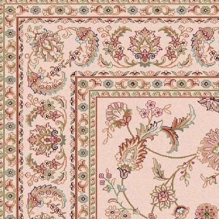 Carpet classico Isfahan lana crema-terra cotta 1277-694
