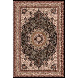 Tappeto persiano Isfahan lana medaglione marine 1285-678