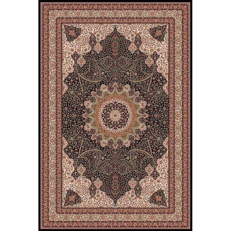 Tappeto persiano Isfahan lana medaglione marine 1285-678