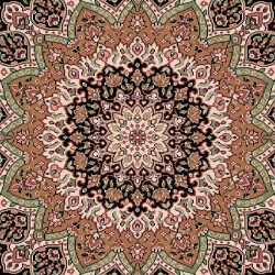 Tappeto persiano Isfahan lana medaglione marine 1285-678 2