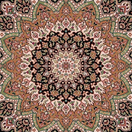 Tappeto persiano Isfahan lana medaglione marine 1285-678