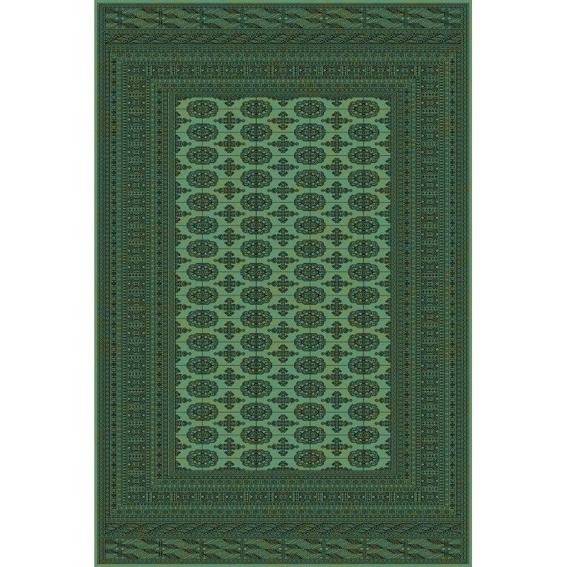 Carpet classico Bukhara lana extra fine verde 1292-671