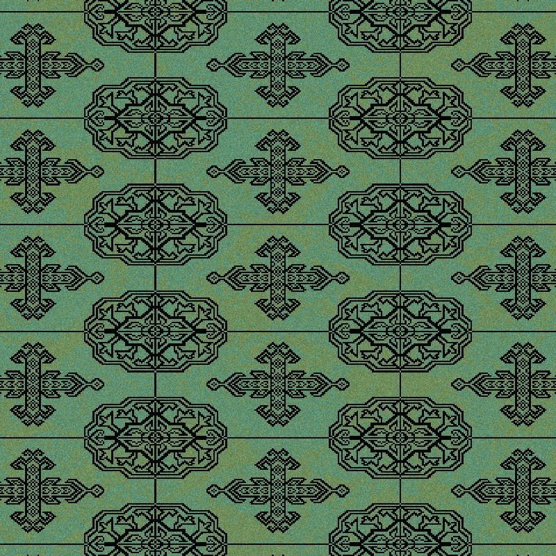 Carpet classico Bukhara lana extra fine verde 1292-671