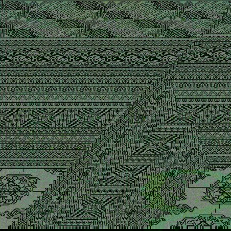 Carpet classico Bukhara lana extra fine verde 1292-671