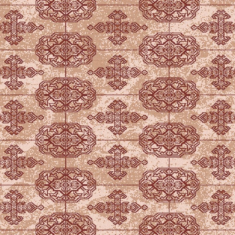 Carpet classico Bukhara lana extra fine crema-terra cotta 1292-694