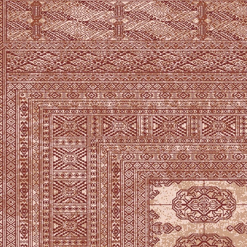 Carpet classico Bukhara lana extra fine crema-terra cotta 1292-694