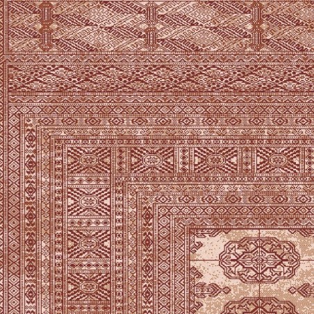Tappeto persiano Bukhara lana extra fine crema-terra cotta 1292-694