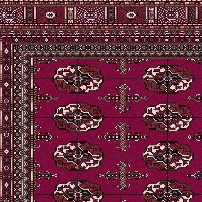 Carpet classico Bukhara lana extra fine rosso 6211-677
