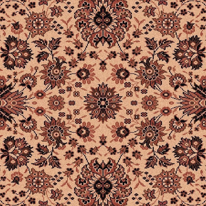 Tappeto persiano Tabriz fine lana crema-marrone 1561-504