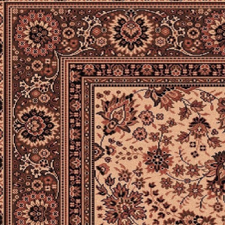Tappeto persiano Tabriz fine lana crema-marrone 1561-504