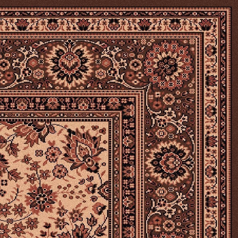 Tappeto persiano Tabriz fine lana crema-marrone 1561-504