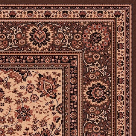 Tappeto persiano Tabriz fine lana crema-marrone 1561-504