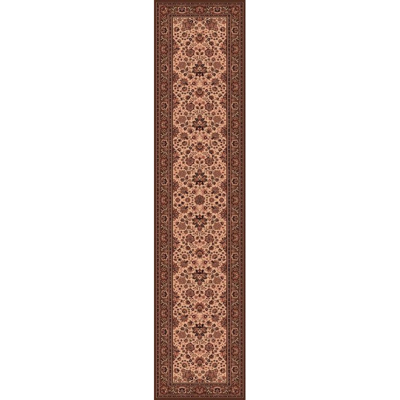 Carpet classico Tabriz fine lana passatoia crema-marrone 1561-504