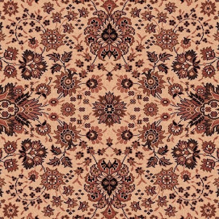 Tappeto persiano Tabriz fine lana rotondo crema-marrone 1570-504