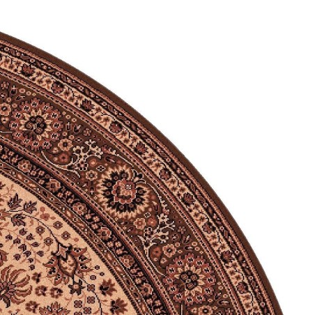 Tappeto persiano Tabriz fine lana rotondo crema-marrone 1570-504