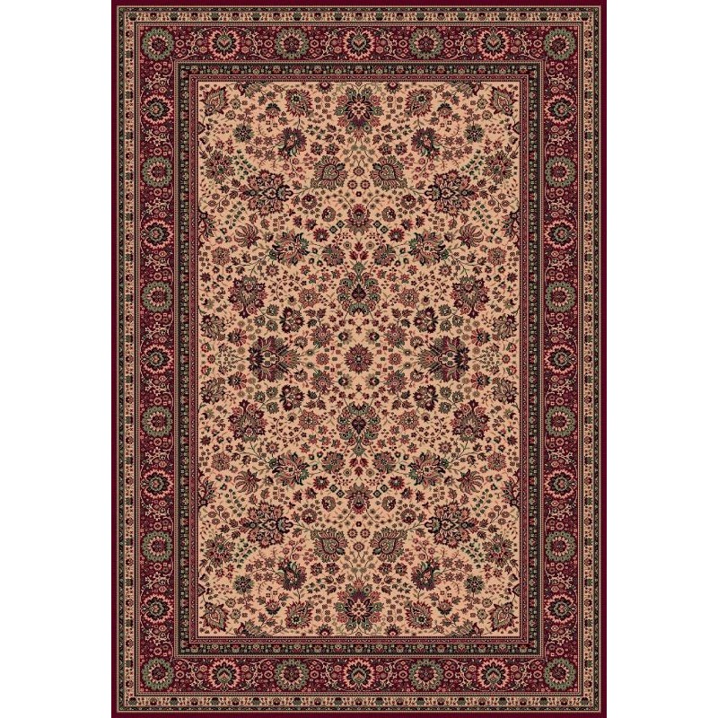Carpet classico Tabriz fine lana beige-rosso 1561-505