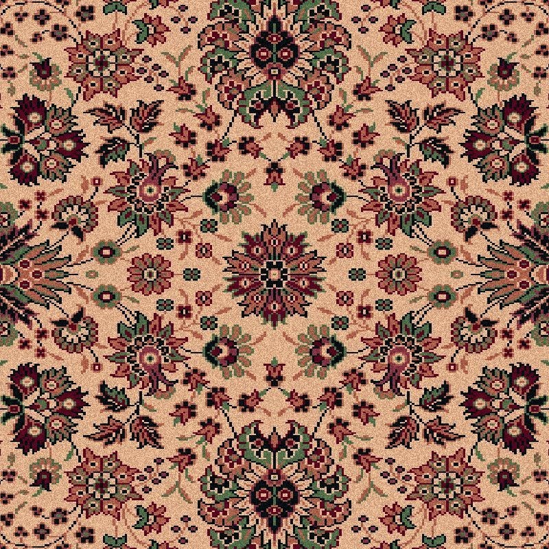 Carpet classico Tabriz fine lana beige-rosso 1561-505