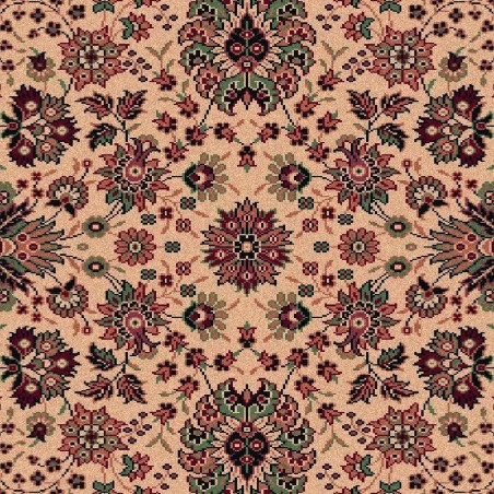 Carpet classico Tabriz fine lana beige-rosso 1561-505