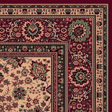Carpet classico Tabriz fine lana beige-rosso 1561-505