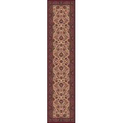 Carpet classico Tabriz fine lana passatoia beige-rosso 1561-505