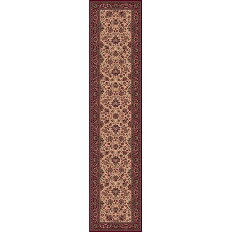Carpet classico Tabriz fine lana passatoia beige-rosso 1561-505