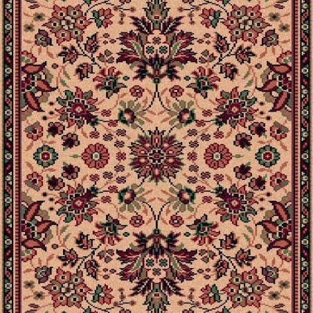 Carpet classico Tabriz fine lana passatoia beige-rosso 1561-505
