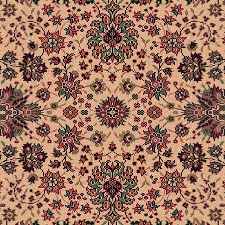 Tappeto persiano Tabriz fine lana ottagonale beige-rosso 1516-505