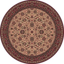 Tappeto persiano Tabriz fine lana rotondo beige-rosso 1570-505