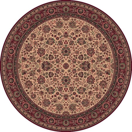 Tappeto persiano Tabriz fine lana rotondo beige-rosso 1570-505