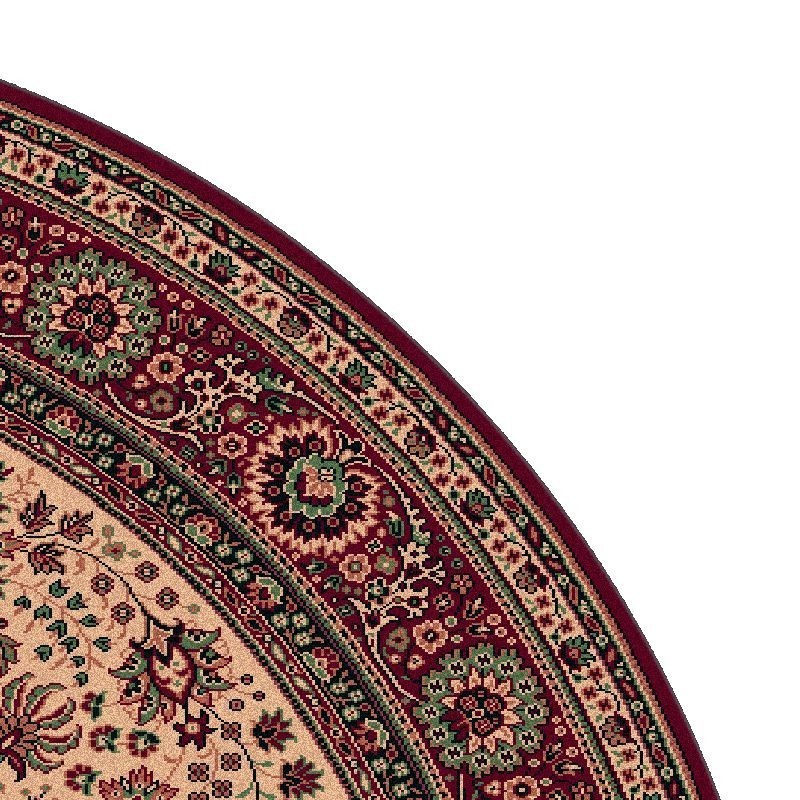 Tappeto persiano Tabriz fine lana rotondo beige-rosso 1570-505