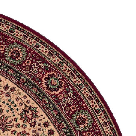 Tappeto persiano Tabriz fine lana rotondo beige-rosso 1570-505